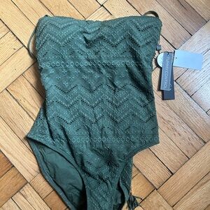 La Blanca Olive Textured Swimsuit